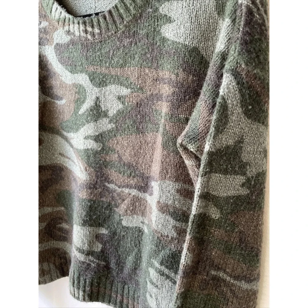 Rails Camo Sweater Womens Small Green Camouflage Knit Pullover Gorpcore Utility
